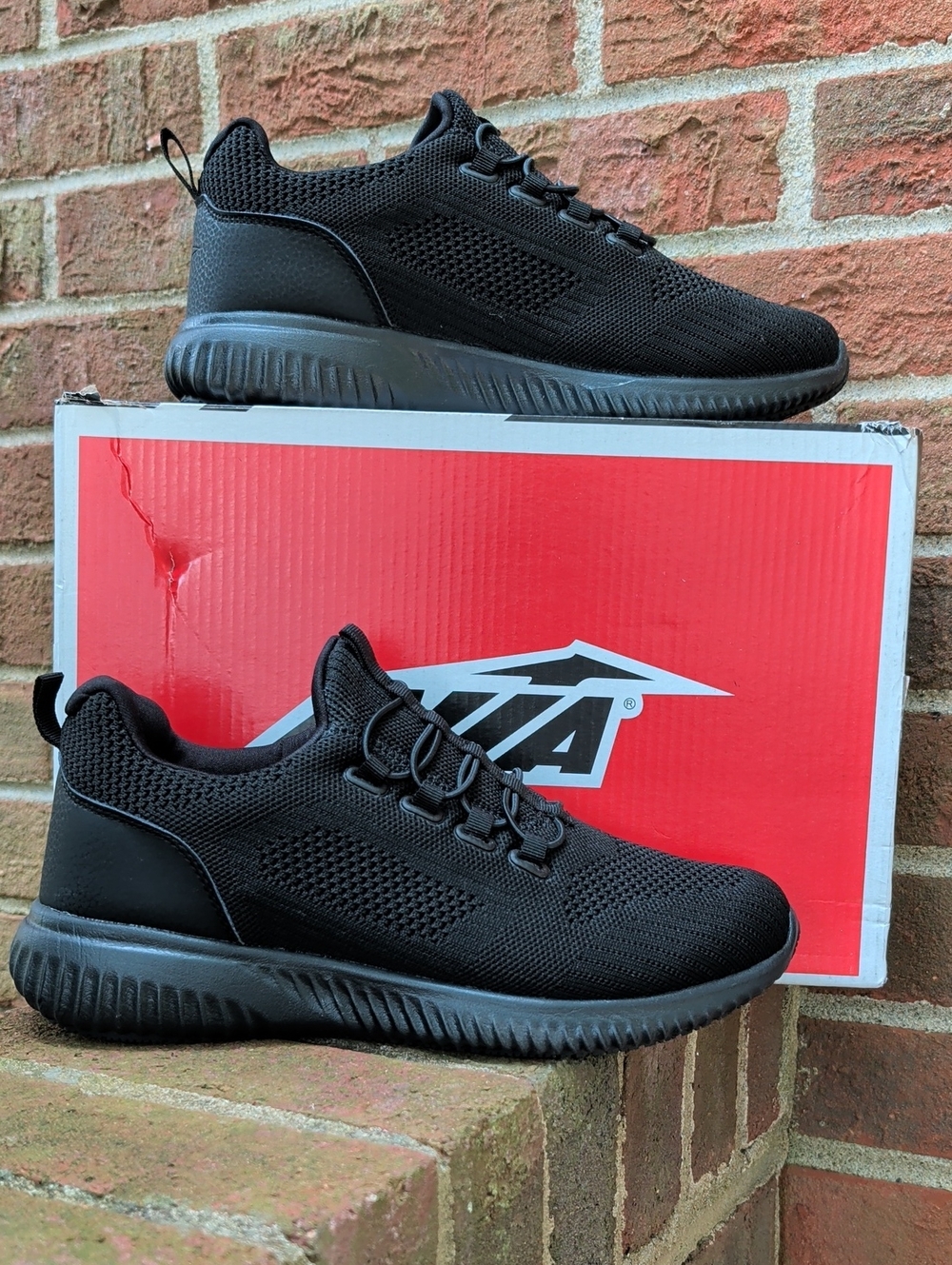 Avia All-Black Avi-Air Lightweight Slip On Walking Shoes Size 7.5